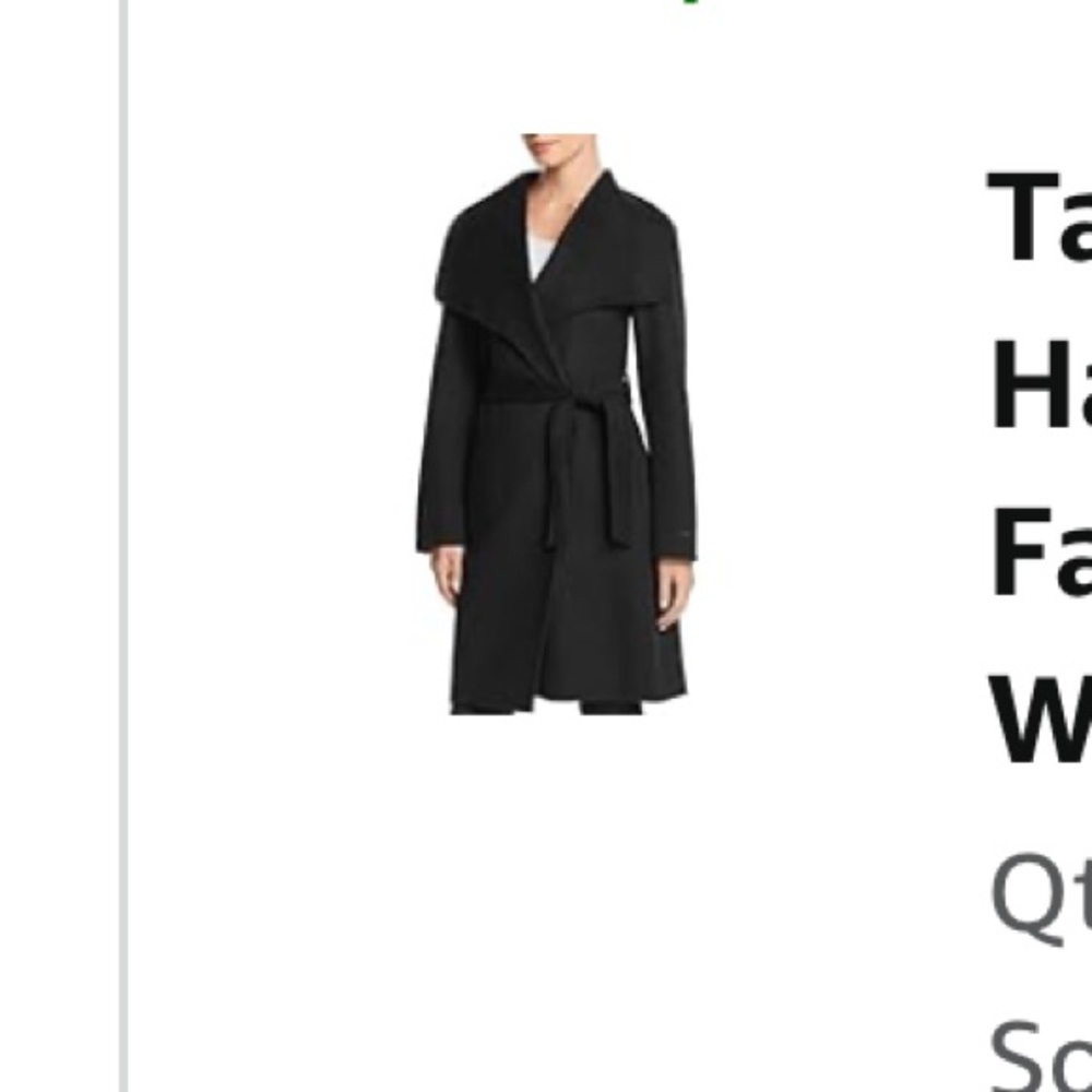 Tahari Women's Ellie Double Face Wool Wrap Coat with Optional Tie Belt